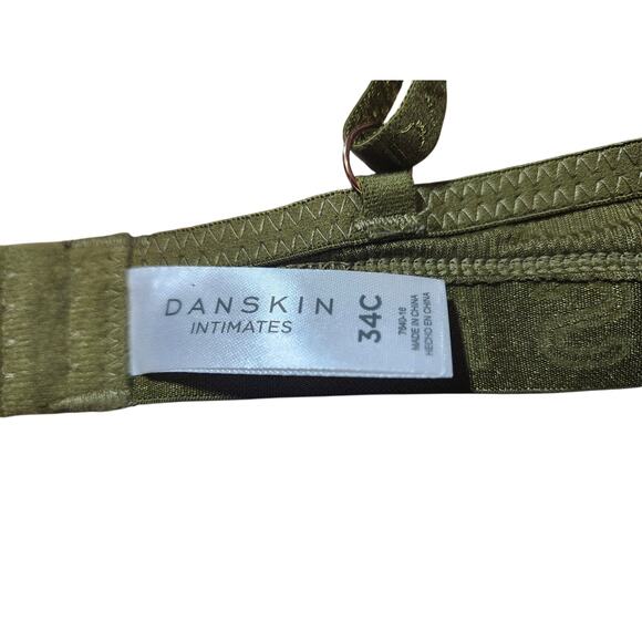 Danskin Intimates Push-Up Military Green Bra 34C Padded Underwire MSR $64 NWT - Picture 7 of 8